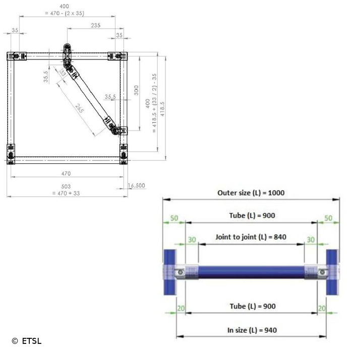 Connecteur HJ-2 SI pour tube rond 28mm