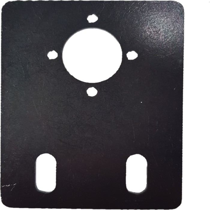 Support moteur acier 80x100 - cercle de trous 35mm